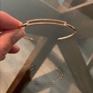 Stella & Dot Pave Rectangular Cuff - rose gold